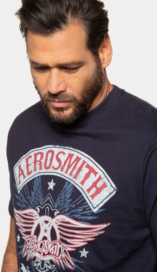 JP1880 Aerosmith Graphic Comfort Fit Band T-Shirt Black - T-krekli - T-krekli - 2XL-14XL