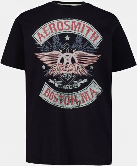 JP1880 Aerosmith Graphic Comfort Fit Band T-Shirt Black - T-krekli - T-krekli - 2XL-14XL
