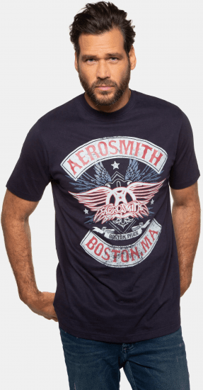 JP1880 Aerosmith Graphic Comfort Fit Band T-Shirt Black - T-krekli - T-krekli - 2XL-14XL