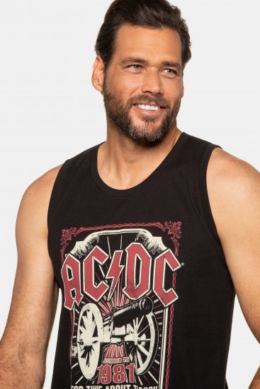 JP1880 AC/DC Graphic Band Tank Top Black - T-krekli - T-krekli - 2XL-14XL