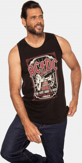 JP1880 AC/DC Graphic Band Tank Top Black - T-krekli - T-krekli - 2XL-14XL
