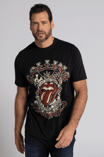 JP1880 Rolling Stones Graphic Comfort Fit Band T-Shirt Black - T-krekli - T-krekli - 2XL-14XL