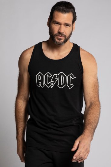 JP1880 AC/DC Graphic Comfort Fit Band Tank Top Black - T-krekli - T-krekli - 2XL-14XL