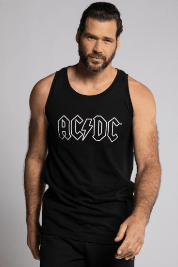 JP1880 AC/DC Graphic Comfort Fit Band Tank Top Black - T-krekli - T-krekli - 2XL-14XL