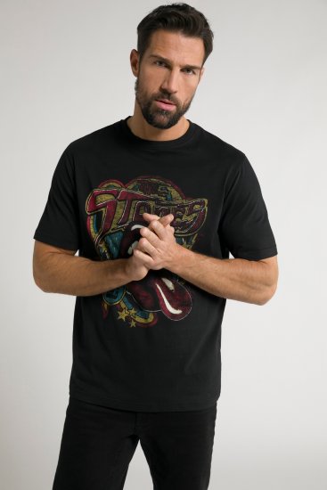 JP1880 Rolling Stones Graphic Band T-Shirt Black - T-krekli - T-krekli - 2XL-14XL