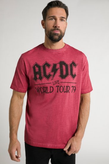 JP1880 AC/DC World Tour Graphic Comfort Fit Band T-Shirt Dark Red - T-krekli - T-krekli - 2XL-14XL
