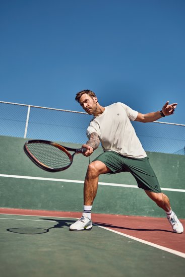 JP1880 QuickDry Tennis Shorts Green - Sporta apģērbs & outdoor - Liela izmēra sporta apģērbi vīriešiem