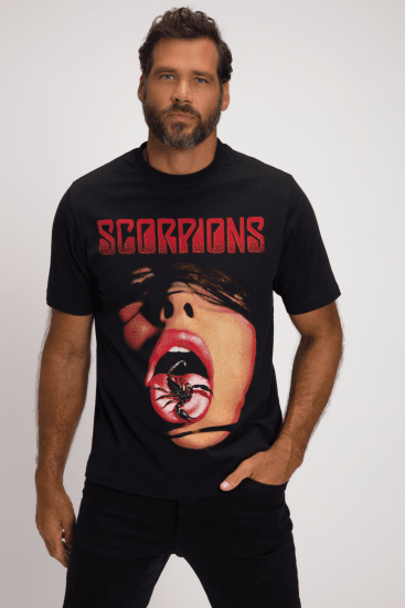 JP1880 Scorpions Graphic Comfort Fit Band T-Shirt Black - T-krekli - T-krekli - 2XL-14XL