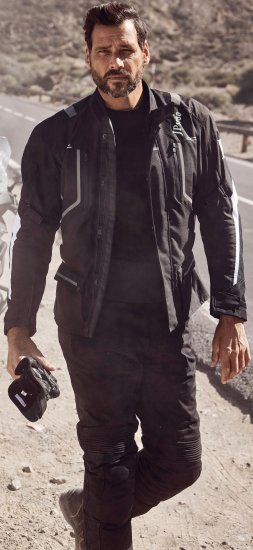 JP1880 Sporty Touring Motorcycle Jacket Black - Motociklu apģērbi plus izmēros - Liela izmēra motociklu apģērbs vīriešiem