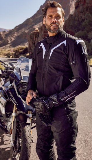 JP1880 3D Mesh Insert Motorcycle Jacket Black - Motociklu apģērbi plus izmēros - Liela izmēra motociklu apģērbs vīriešiem