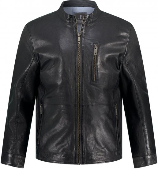 JP1880 Biker Style Leather Jacket Black - Jakas & Lietus apģērbs - Jakas - 2XL-12XL