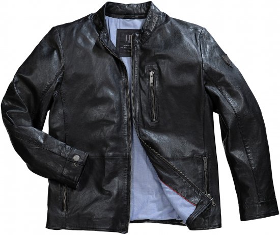 JP1880 Biker Style Leather Jacket Black - Jakas & Lietus apģērbs - Jakas - 2XL-12XL