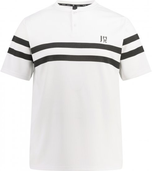  JP1880 Henley Tennis T-Shirt Snow White - Sporta apģērbs & outdoor - Liela izmēra sporta apģērbi vīriešiem