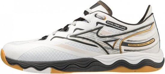 Mizuno 81GA232502 Sneakers White/Black/Gold - Vīriešu apavi 40-52 - 