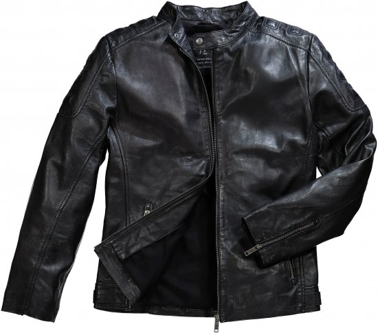 JP1880 Classic Biker Style Leather Jacket Black - Jakas & Lietus apģērbs - Jakas - 2XL-12XL
