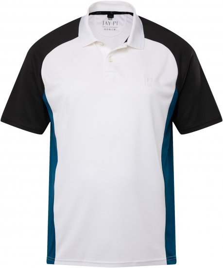 JP1880 FLEXNAMIC® QuickDry Tennis Polo Black-White-Blue - Sporta apģērbs & outdoor - Liela izmēra sporta apģērbi vīriešiem