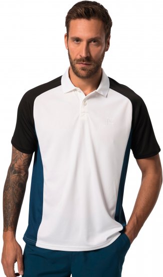 JP1880 FLEXNAMIC® QuickDry Tennis Polo Black-White-Blue - Sporta apģērbs & outdoor - Liela izmēra sporta apģērbi vīriešiem