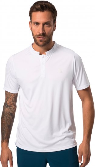 JP1880 Henley QuickDry Tennis T-Shirt Snow White - Sporta apģērbs & outdoor - Liela izmēra sporta apģērbi vīriešiem