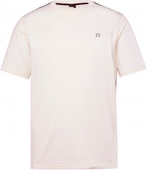 JP1880 QuickDry Stripes Tennis T-Shirt Off White - Sporta apģērbs & outdoor - Liela izmēra sporta apģērbi vīriešiem