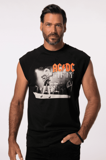 JP1880 AC/DC 50th Anniversary Band Photo Tank Top Black - T-krekli - T-krekli - 2XL-14XL