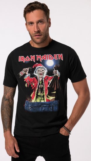 JP1880 Iron Maiden X-Mas Eddie Band T-Shirt Black - T-krekli - T-krekli - 2XL-14XL