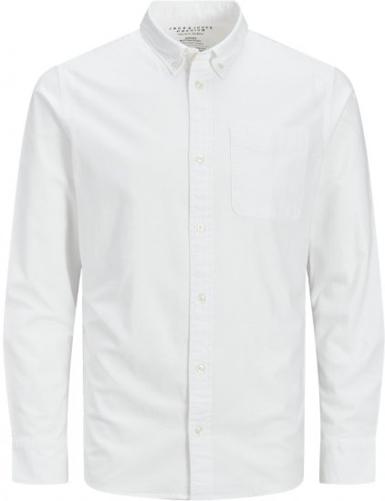 Jack & Jones Brook Oxford Long Sleeve Shirt White - Krekli - Krekli - 2XL-8XL