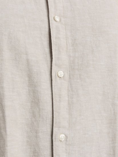 Jack & Jones Breeze Linen Blend Long Sleeve Shirt Crockery - Krekli - Krekli - 2XL-8XL