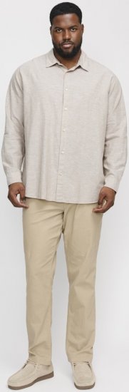 Jack & Jones Breeze Linen Blend Long Sleeve Shirt Crockery - Krekli - Krekli - 2XL-8XL