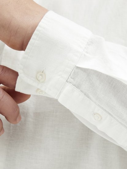 Jack & Jones Breeze Poplin Long Sleeve Shirt White - Krekli - Krekli - 2XL-8XL