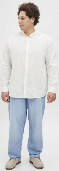 Jack & Jones Breeze Poplin Long Sleeve Shirt White - Krekli - Krekli - 2XL-8XL