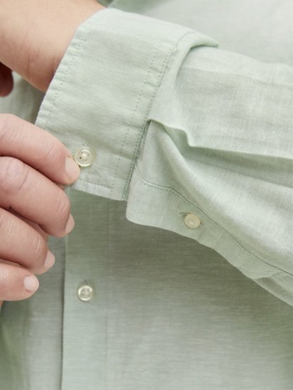 Jack & Jones Breeze Poplin Long Sleeve Shirt Iceberg Green - Krekli - Krekli - 2XL-8XL