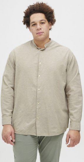 Jack & Jones Breeze Poplin Long Sleeve Shirt Beige - Krekli - Krekli - 2XL-8XL