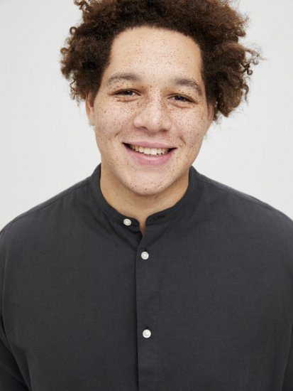 Jack & Jones Breeze Poplin Long Sleeve Shirt Black - Krekli - Krekli - 2XL-8XL