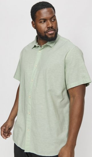 Jack & Jones Breeze Linen Blend Short Sleeve Shirt Iceberg Green - Krekli - Krekli - 2XL-8XL