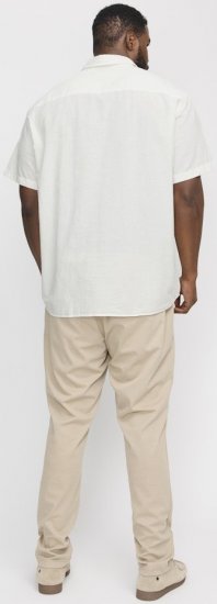 Jack & Jones Breeze Linen Blend Short Sleeve Shirt White - Krekli - Krekli - 2XL-8XL
