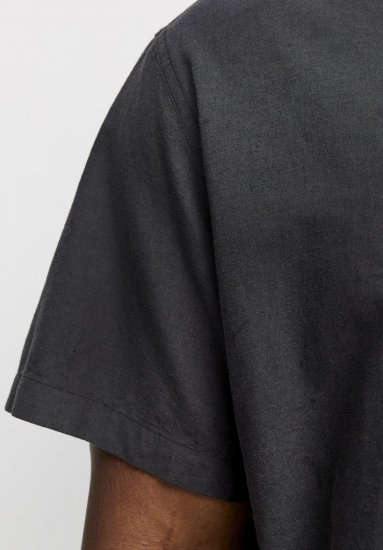 Jack & Jones Breeze Linen Blend Short Sleeve Shirt Black - Krekli - Krekli - 2XL-8XL