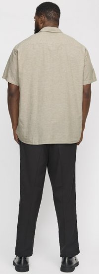 Jack & Jones Breeze Linen Blend Short Sleeve Shirt Beige - Krekli - Krekli - 2XL-8XL