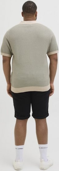 Jack & Jones Ceaston Knit Short Sleeve Sweater Vetiver - Džemperi un džemperi ar kapuci - Džemperi - 2XL-14XL