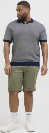 Jack & Jones Ceaston Knit Short Sleeve Sweater Grey/Blue - Džemperi un džemperi ar kapuci - Džemperi - 2XL-14XL