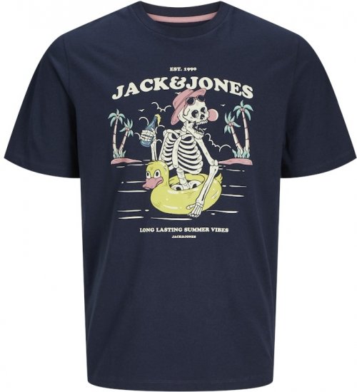 Jack & Jones Elijah Crew Neck T-Shirt Navy - T-krekli - T-krekli - 2XL-14XL