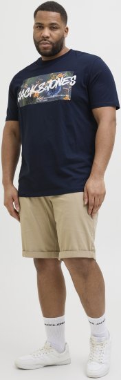 Jack & Jones Hawaii Shape Crew Neck T-Shirt Navy - T-krekli - T-krekli - 2XL-14XL