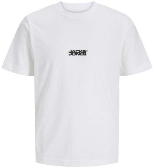 Jack & Jones Sago Branded Crew Neck T-Shirt Bright White - T-krekli - T-krekli - 2XL-14XL