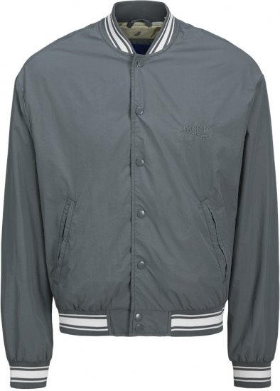 Jack & Jones Almeria Varsity Bomber Jacket Grey - Jakas & Lietus apģērbs - Jakas - 2XL-12XL