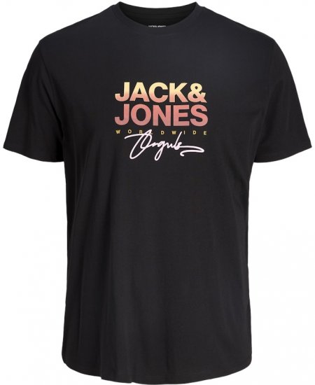 Jack & Jones Canggu Crew Neck T-Shirt Black - T-krekli - T-krekli - 2XL-14XL