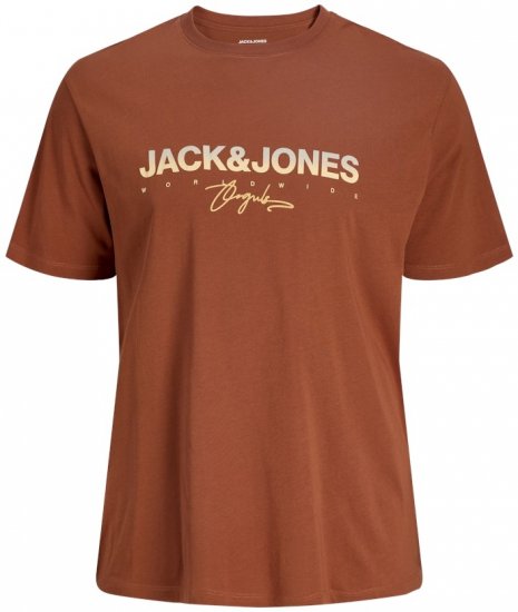 Jack & Jones Canggu Crew Neck T-Shirt Brown - T-krekli - T-krekli - 2XL-14XL