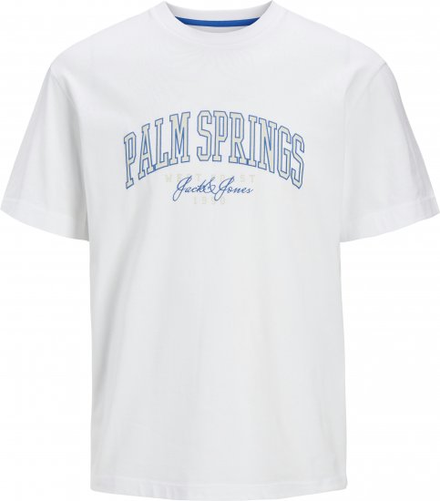 Jack & Jones Detroit Crew Neck T-Shirt White - T-krekli - T-krekli - 2XL-14XL