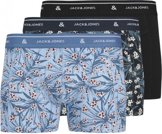 Jack & Jones Zach Trunks 3-Pack Chambray Blue - Apakšveļa un peldšorti - Apakšveļa - 2XL-8XL