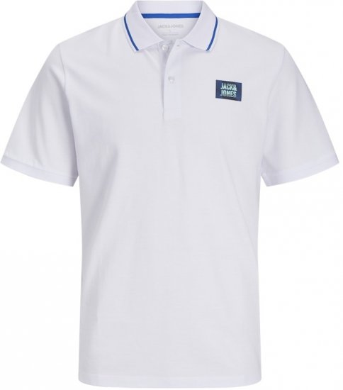 Jack & Jones Hudson Short Sleeve Polo White - Polo krekli - Polo krekli - 2XL-8XL
