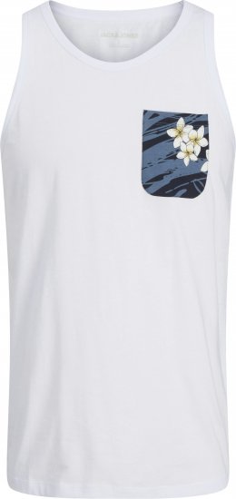 Jack & Jones Hawaii Printed Pocket Tanktop White - T-krekli - T-krekli - 2XL-14XL