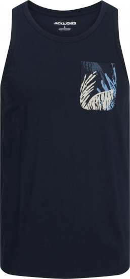 Jack & Jones Hawaii Printed Pocket Tanktop Navy - T-krekli - T-krekli - 2XL-14XL